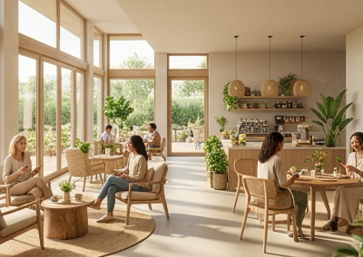 Visualisierungsbild Haus der Heilung, Café
